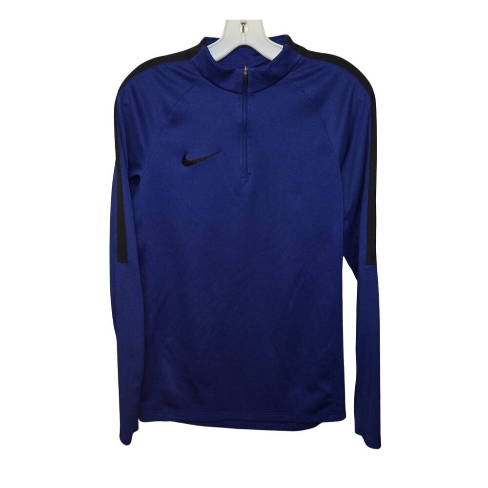 Nike Dri-FIT Mens Small Quarter Zip Training Top Blue Athletic Pullover